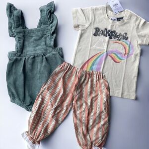 Boho Baby Bundle: 6/12 Months Clothes (3 pieces total)